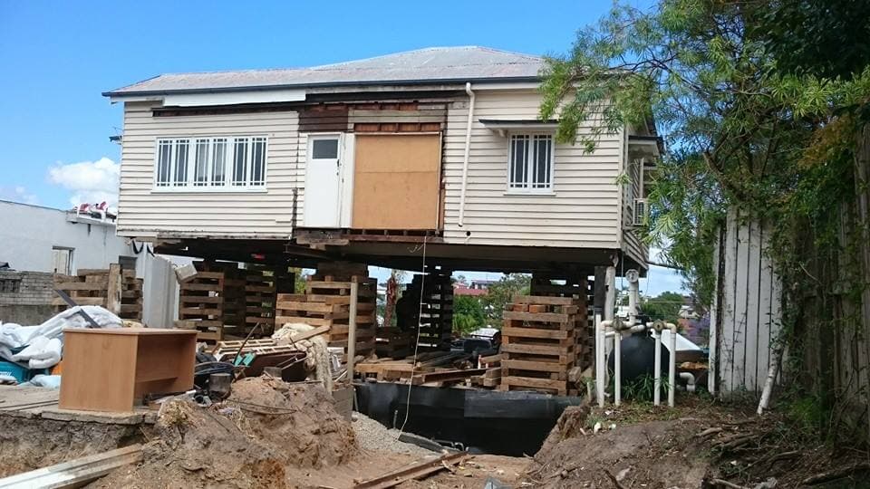 A small house raised in brisbane by Meier House Removals